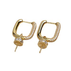 Pendientes de Plata de Ley S925 Wenchi con Cristales, 8-13 Perlas, 2 Accesorios para DIY con 4963 Broches y Bandeja Vacía, Modelo 16000 - Product Image 3