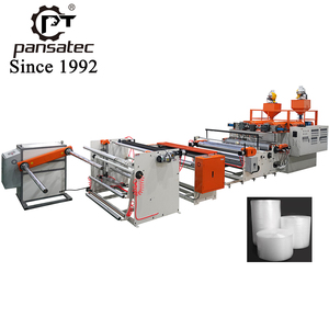 Indonesia two layers Bubble Film Making Machine High output plastic air bubble roll wrap sheet film making machine