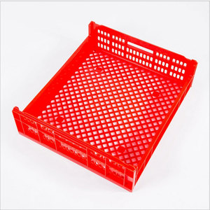 Cassetta per Pane Personalizzabile Ecologica in PP Igienica Riutilizzabile di Grado Alimentare Stile a Rete Perforata Impilabile e Annidabile Cassetta Rossa - Product Image 4