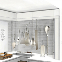 Ensemble d'ustensiles de cuisine en acier inoxydable personnalisable avec perles – Spatule à crème, fourchettes et gadgets DIY – Articles ménagers promotionnels et tendance