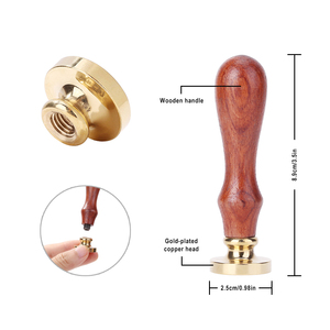 Sceau de <span class=keywords><strong>cire</strong></span> en laiton pour mariage, personnalisable, style rétro, pour usage professionnel, avec initiales sur mesure - Product Image 3