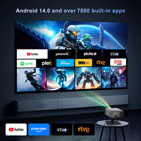 Projecteur portable personnalisé pour la marque Support Brand, Android 14, télécommande, WIFI 6, 4K Full HD, LED LCD, stéréo HIFI