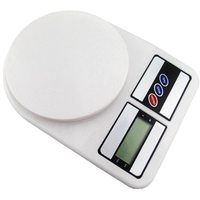 SF400 Digitale Elektrische 1g Präzisions-Elektronische Küchenwaage Batteriebetrieben 1KG 10KG Messbereich mit Deckel 1 Jahr Garantie Weiß ABS