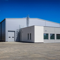 Edificio de Almacenamiento Comercial Moderno con Estructura de Acero Ligero, Nave Industrial Prefabricada de Acero