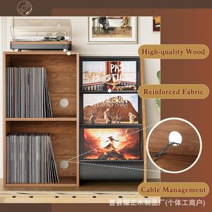 Simple floor-<b>standing</b> bookshelf, <b>record</b> cabinet, floor-<b>standing</b> storage unit, modular storage cabinet - Product Image 4