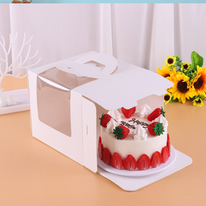 Tùy chỉnh in gấp giấy phân hủy sinh học Muffin hộp <span class=keywords><strong>cupcake</strong></span> Hộp quà tặng cho thực phẩm bánh bánh với cửa sổ rõ ràng - Product Image 4
