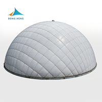 Dôme à soufflets d'air en PVDF sur mesure pour grande portée, installation rapide, imperméable et ignifuge pour entrepôt de stockage