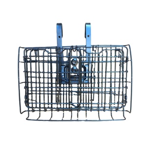 La <span class=keywords><strong>suspension</strong></span> de guidon <span class=keywords><strong>en</strong></span> fil d'acier de haute qualité permet un démontage facile Panier pliant à ouverture libre Panier de vélo - Product Image 4