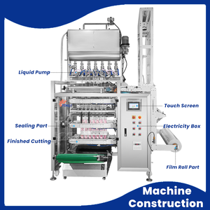 Machine d'emballage multi-lignes pour sachets d'<span class=keywords><strong>assouplissant</strong></span>,20ml lessive liquide, savon, crème, soudure 4 côtés,liquides épais - Product Image 3