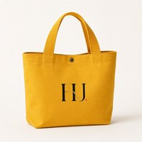 Sac fourre-tout en toile de coton personnalisé avec logo, réutilisable pour les courses, avec base rigide à bouton-pression, sac à main vierge en gros