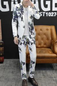 Giacca da <span class=keywords><strong>uomo</strong></span> <span class=keywords><strong>abbigliamento</strong></span> primavera autunno <span class=keywords><strong>uomo</strong></span> Casual bei pantaloni piccoli abiti sottili giovani formale singolo <span class=keywords><strong>uomo</strong></span> due pezzi set blazer - Product Image 4