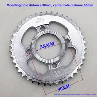 Kit Rantai dan Gir Motor CG125 Zhujiang XF125 Kompatibel 45 #   Baja Karbon 428-42T 15T 3-Piece Standar OEM ANSI