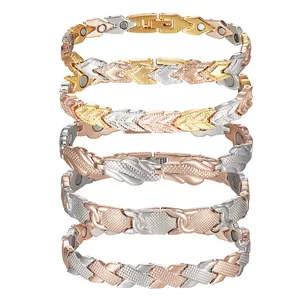 Energinox gelang perhiasan dilapis emas magnetik, gelang lapis emas magnetik dapat dilepas