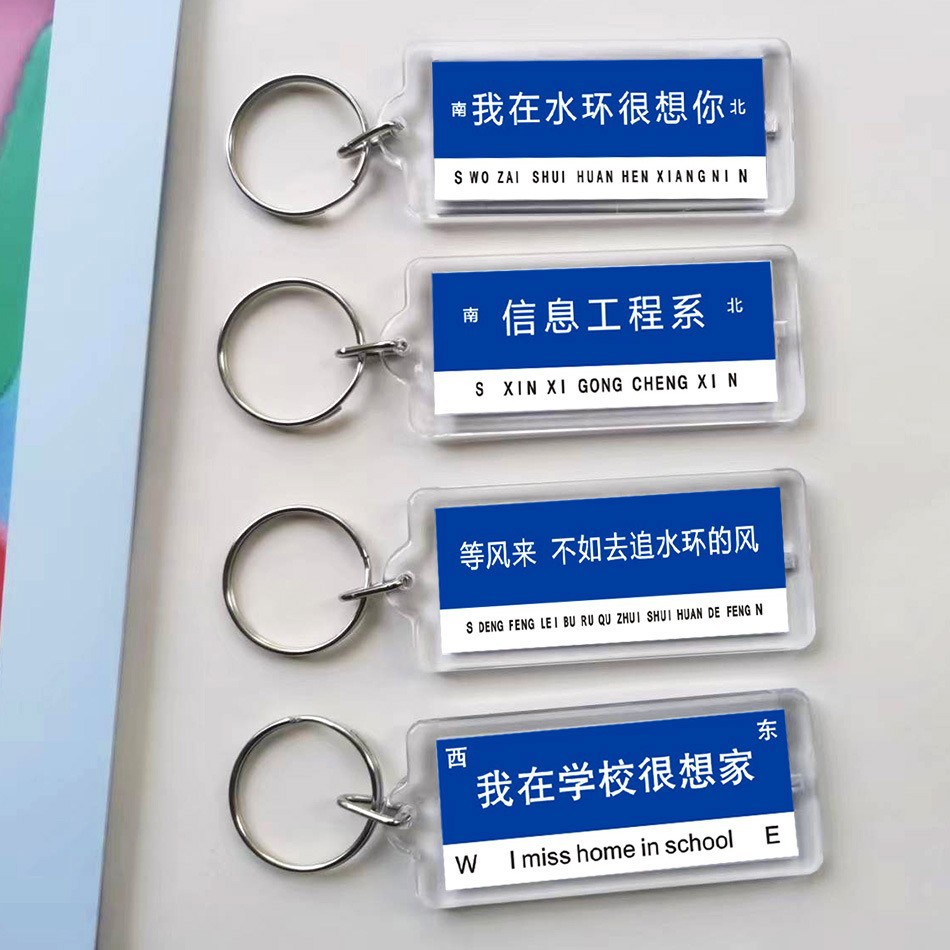 Beautiful Moments Record Picture Insert Blank Clear Acrylic Photo Keychain Stainless Steel Plastic Photo Frame Keychain