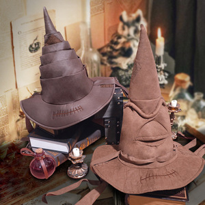 Réplica del Sombrero Seleccionador de Potteres, Sombrero de Bruja de Cuero Sintético Marrón, Sombrero de Árbol para Halloween, Cosplay, Disfraces, Fiestas, Decoración y Accesorios - Product Image 2