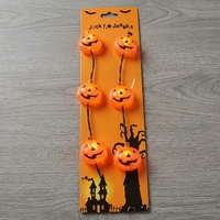 Meilleures ventes transfrontalières : Collier en plastique lumineux à LED pour fête d'Halloween, motifs citrouille, crâne, fantôme, bonbons, décorations lumineuses pour les fêtes