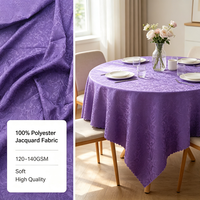 Tissu Jacquard Teint 100% Polyester 100D 120GSM, Toucher Lisse et Luxueux, Vente en Gros Usine pour Nappe et Décoration Intérieure