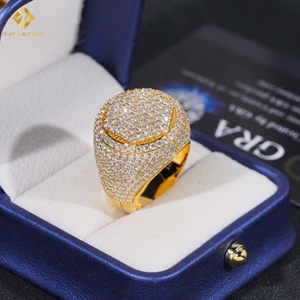 Hot Sale Hip Hop Moissanite <b>Ring</b> <b>Men</b> Iced Out Moissanite DiamondRing 925 Sterling Silver <b>Ring</b> Past Diamond Tester with GRA - Product Image 3