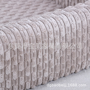 Pet <b>Bed</b> Rectangle Silver Gray Sponge Fill <b>Dog</b> Cat <b>Bed</b> Hand <b>Washable</b> for Living Room Bedroom Business Gift - Product Image 5