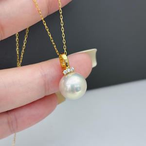 Colgante de Plata S925 con Cuentas Redondas de 9-13 mm, Accesorios de Perlas para DIY, Colgante de Collar con Hebilla Vacía 31156 - Product Image 3