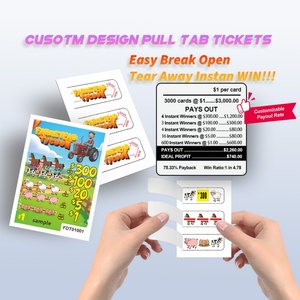 Billets de jeu personnalisés à impression recto-verso, billets à gratter personnalisés, papier multicouche, logo personnalisé, taille personnalisée - Product Image 4