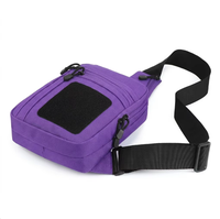 Sac à bandoulière tactique violet vibrant personnalisé AYPPRO, sac de poitrine urbain EDC avec système MOLLE modulaire, sac à bandoulière personnalisé avec logo OEM/ODM