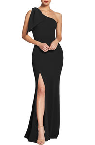 Meilleures ventes Robes <span class=keywords><strong>de</strong></span> soirée longues à volants à une épaule <span class=keywords><strong>de</strong></span> haute qualité et élégantes - Product Image 6