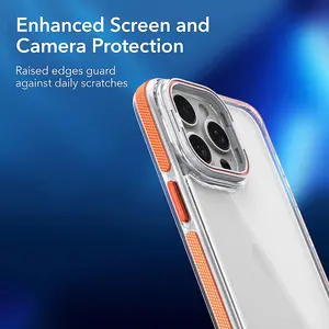 Grosir casing ponsel transparan PC keras warna-warni mewah dengan dudukan lensa baru untuk penutup telepon seluler iPhone 16 15 14 13 Pro Max