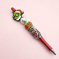 Stylos fantaisie en résine et strass, cadeaux de Noël en plastique à faire soi-même, fournitures de bureau promotionnelles, vente en gros de stylos DIY