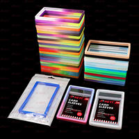 Étui de protection antichoc en TPU 135x80mm à dégradé de couleurs pailletées pour cartes gradées de 35pt, pour cartes de collection et jouets
