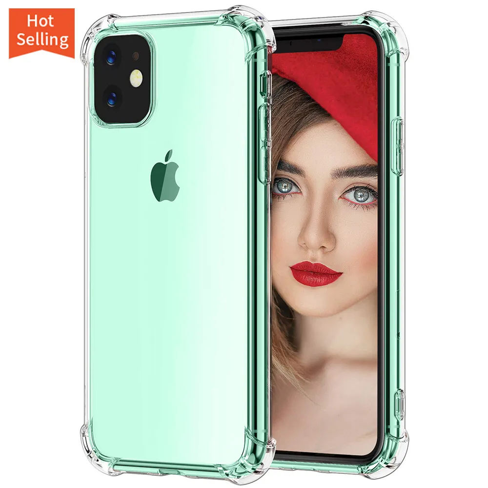 Soft Transparent Clear Shockproof Tpu Gel Bumper Cell Phone Case Back Cover For Apple Iphone 11 Pro Max