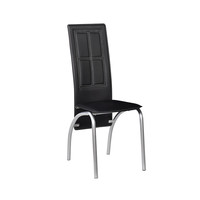 Chaise de salle à manger à pieds en cuir orange bon marché pour table à manger fabriquée en Chine