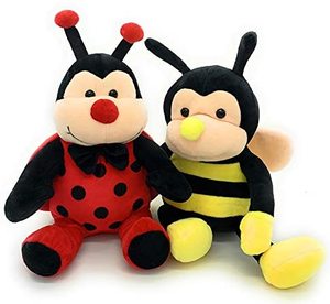 Peluches de mariquita para niños, animales de peluche, mariquita, escarabajo, suave, con alas rojas y lazo negro - Product Image 6