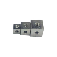 Connecteur Cube Fileté Multiface en Aluminium, Acier Inoxydable, Laiton, Métrique M2 M3, Écrou Carré, Bloc de Fixation pour Cadre Robotique DIY