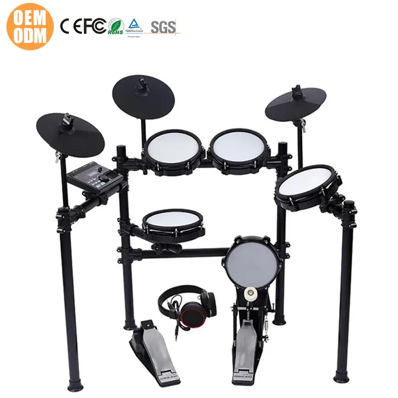Muziekinstrumenten Dubbele <span class=keywords><strong>Pedaal</strong></span> Drum Percussie Elektrische Drum Set Elektrische Drum
