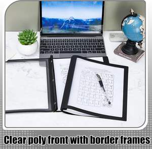 Protège-documents avec attaches à 3 griffes, dossiers de présentation transparents, porte-documents à fenêtre pour documents papier, école et bureau - Product Image 4