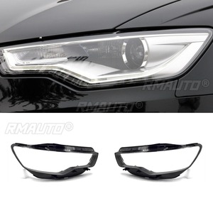 Pour Audi A6L C7 2012-2015, boîtier de phare avant gauche et droit, éclairage diurne LED, coque arrière, base, couvercle de lentille de phare avant LED - Product Image 2