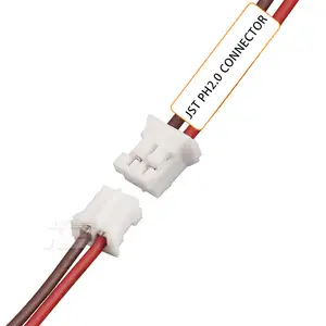 Jst PH2.0 1.0 UL1007 2P 1.25Mm 22AWG Kabel Gekrompen 2Mm 2pin Connector Met Kabel Mini Micro 2 draad Kabel Assemblage PHR-2