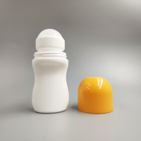Grosir 1.69oz/50ml botol deodoran PP desain khusus kemasan Roll on antibocor khusus dengan Stopper plastik