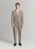 Costume 2 pièces sur mesure pour homme, respirant, anti-plis, taupe, veste et pantalon, simple boutonnage, pour affaires, bureau, mariage, cérémonie, marié