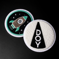Vente en gros de patchs brodés en chenille personnalisés avec logo d'animaux mignons pour uniformes