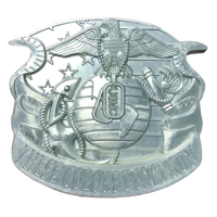 Moneda Conmemorativa Personalizada de Aleación de Zinc con Esmalte Suave y Acabado Arenado de la USMC para Carabineros de Chile