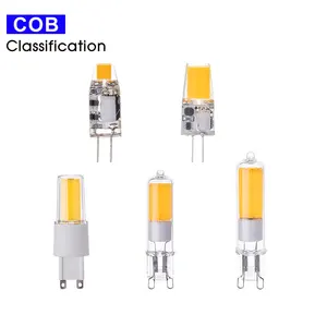 G4 G9 COB AC DC 1W 2W 4W 500lmLED電球ガラスシリコン220-240V Ra80 2700K 4000K 6500KICリニアIC