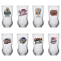 Verre à bière en cristal en forme de ballon de football, sans plomb, résistant à la chaleur, pour la bière pression et les jus, idéal pour la célébration des supporters de football 2026