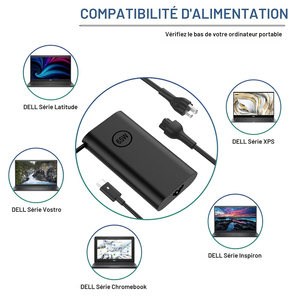 65W GaN <b>USB</b>-C PD Charger For Dell XPS 13 Latitude Inspiron, Compact With Good Heat Dissipation, CE UL FCC RoHS KC Certified - Product Image 2