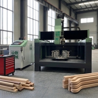 Routeur CNC intelligent 5 axes pour la fabrication de rampes en bois massif, machine de fraisage à haute précision, équipement de travail du bois