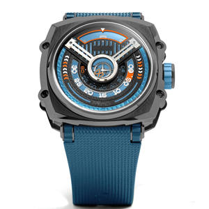 Montre-bracelet automatique pour homme, sportive, créative, <span class=keywords><strong>sans</strong></span> aiguilles, super lumineuse, en acier inoxydable 316L - Product Image 4