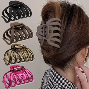 Pinzas de Pelo Grandes para Mujer, Horquillas de Acrílico Negras, Pasadores Tipo Cangrejo, Accesorios Transparentes para el Cabello, Estilo Coreano - Product Image 2