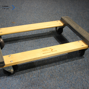 Chariot de meuble en bois dur 30 * 18in avec capuchon en caoutchouc pour travaux lourds Chariot à outils à quatre roues OEM personnalisable à bas prix Boîtier en plastique - Product Image 3