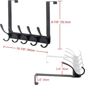 Hot Bán Treo Tường Wasy Cài Đặt Quần Áo Giá Chất Lượng Cao Trong Cửa Màu Đen Móc Phía Sau Cửa - Product Image 4